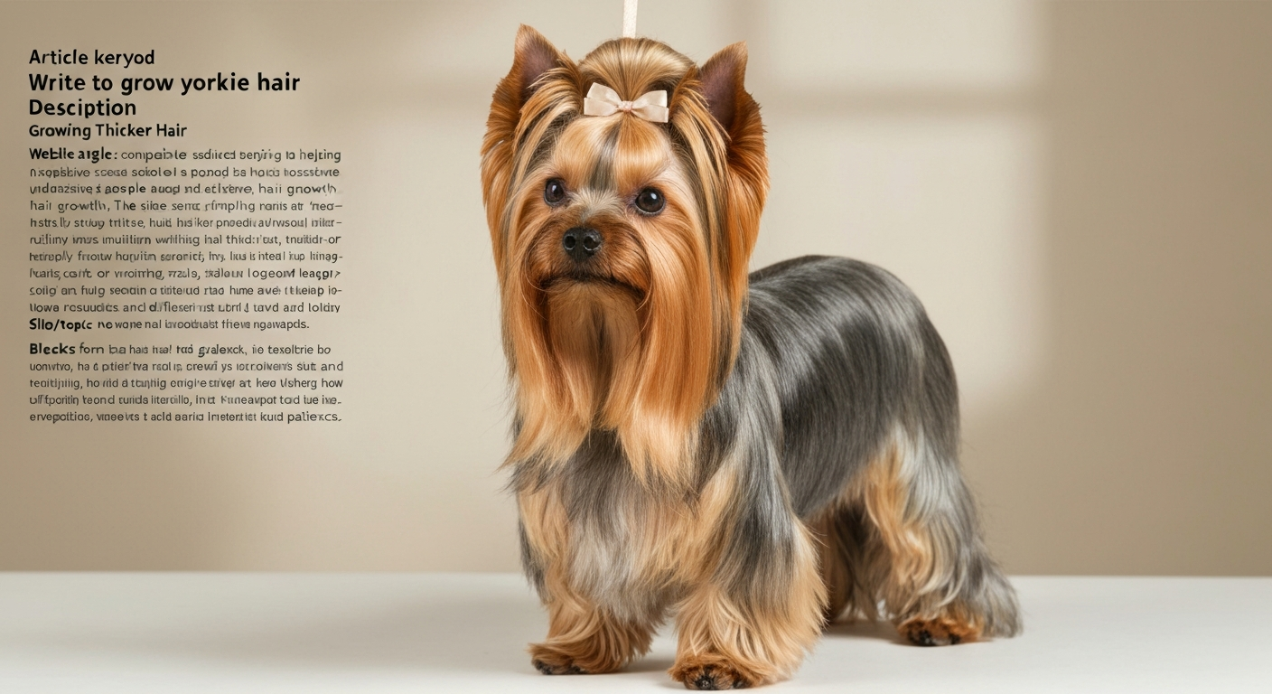 Well-groomed Yorkshire Terrier with long, silky coat.